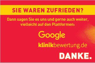 Sie waren zufrieden? Sagen Sie es weiter!