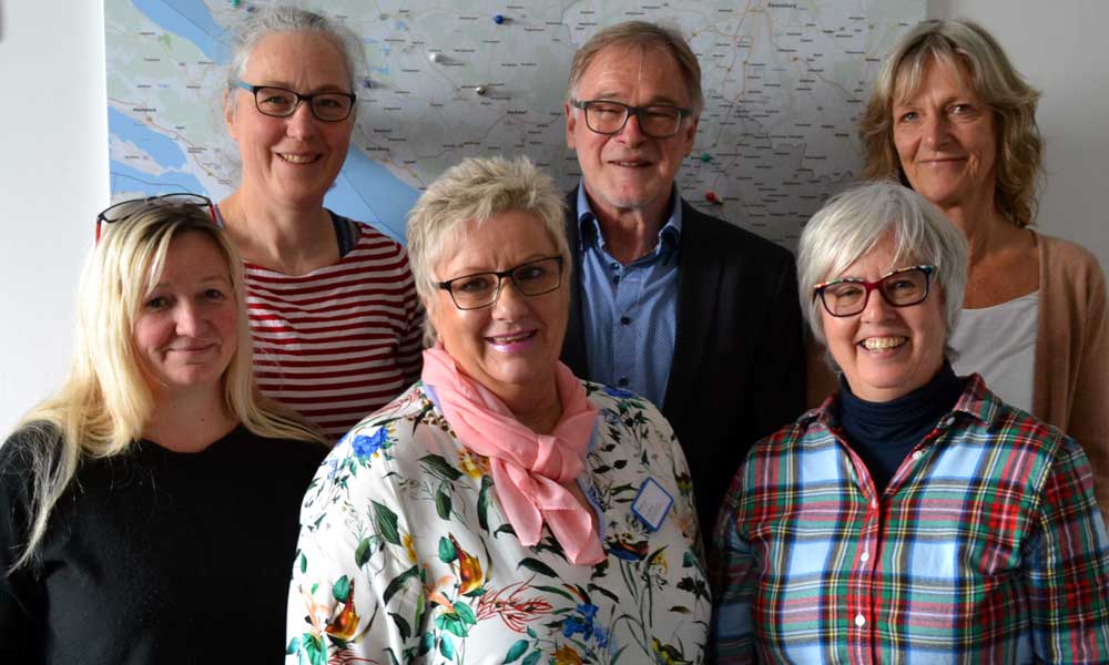 Das Bild entstand Anfang März 2020 und zeigt das SAPV-Team (von links): Alexandra Bernhard, Beate Röhrle, Simone Meisert, Jürgen Sachsenmaier, Ines Göser und Margarete Boie. Bild: MCB